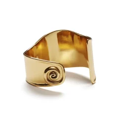 Sale Swirly Square Bangle - Gold Bracelets